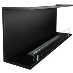 Camino a Bioetanolo Trifacciale da Incasso 120x45 cm 1,25L Nero 3kW