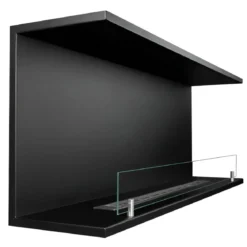 Camino a Bioetanolo Trifacciale da Incasso 120x45 cm 1,25L Nero 3kW
