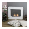Camino Bioetanolo Bifacciale Bianco Design Decorativo Cornice con Vetro Etanolo
