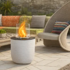 Camino Bioetanolo da Giardino 1,5L Bianco Perla da Pavimento 35x55 cm