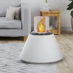 Camino Bioetanolo 1,5L Cono Ø60 Bianco da Terra da Interno Esterno