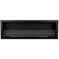 Camino Ecologico Bioetanolo 120x40 cm da Incasso a Parete Nero 3kW