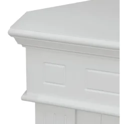 Camino Elettrico Angolare 1800W da Appoggio Legno Bianco per Interno
