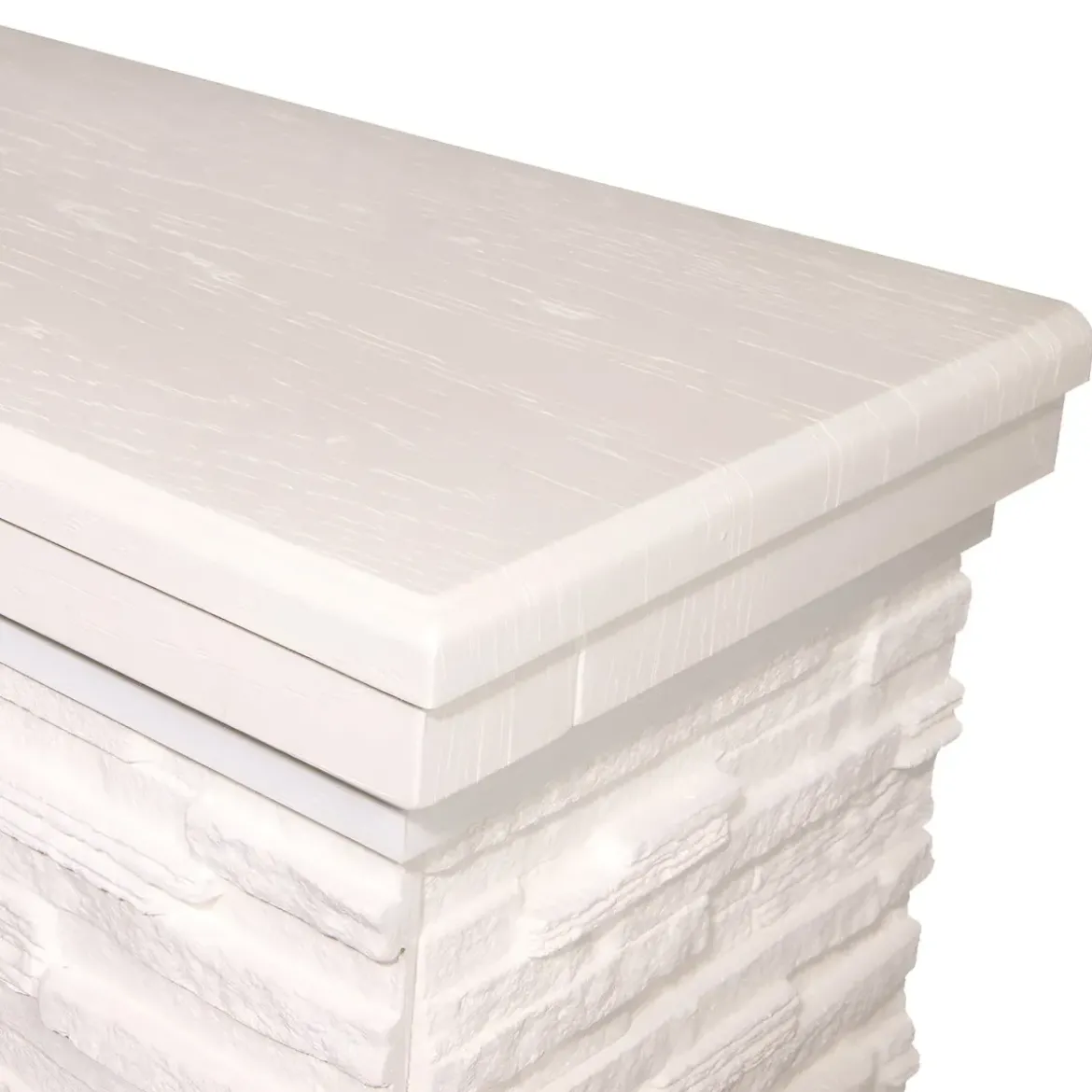 Camino Elettrico Bianco Effetto Pietra 1500W Moderno Fiamma Colorata