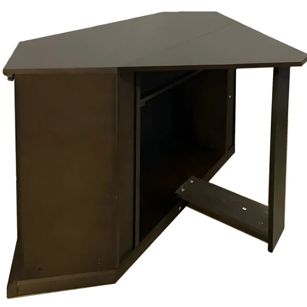 Camino Elettrico con Mobile Angolare 1800W da Appoggio in Legno Noce