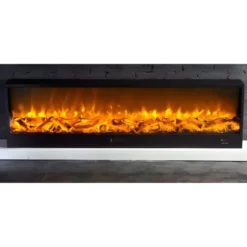 Camino Elettrico da Incasso 150 cm Effetto Fiamma a Led 750 1500 Watt