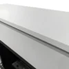 Camino Elettrico da Pavimento 1800W Legno Bianco Termostato Digitale