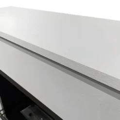 Camino Elettrico da Pavimento 1800W Legno Bianco Termostato Digitale