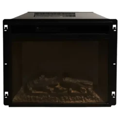 Camino Elettrico da Pavimento 1800W Legno MDF Bianco per Soggiorno