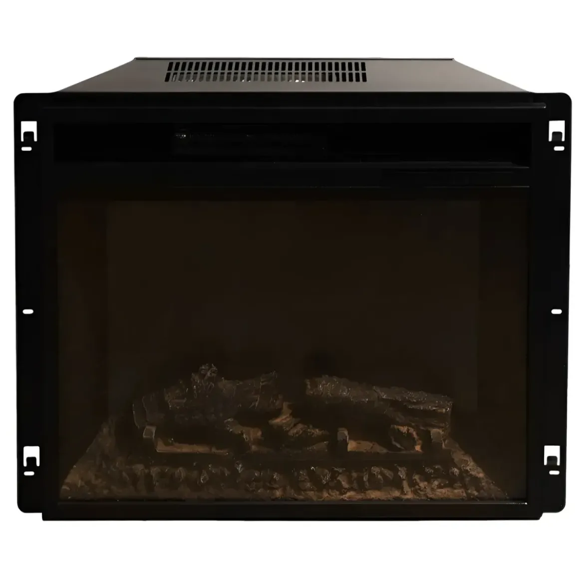 Camino Elettrico da Pavimento 1800W Legno MDF Noce per Soggiorno
