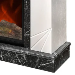 Camino Elettrico da Terra 1500W Effetto Marmo Effetto Fiamma Riscaldamento