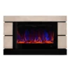 Camino Elettrico Effetto Pietra 1500W Beige con Cristalli da Interno