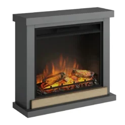 Camino Elettrico Tagu Hagen a Led da Pavimento 1500w con Cornice Grigio