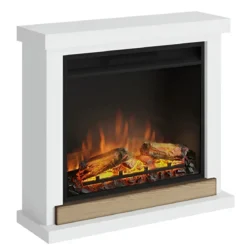 Camino Elettrico Tagu Hagen Bianco a Led da Pavimento con Cornice 1500w