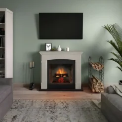 Camino Elettrico Tagu Helmi PowerFlame2 Beige 16000w