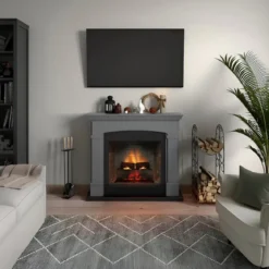 Camino Elettrico Tagu Helmi PowerFlame2 Grigio 1600W