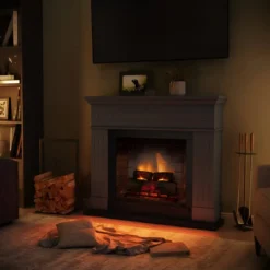 Camino Elettrico Tagu Larsen PowerFlame2 Grigio 1600W