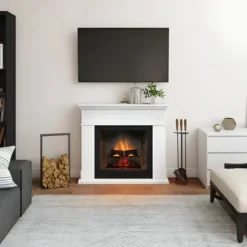 Camino Elettrico Tagu Larsen PowerFlame2 Bianco 1600W