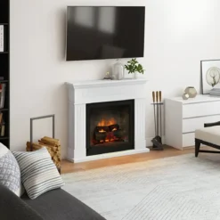 Camino Elettrico Tagu Larsen PowerFlame2 Bianco 1600W