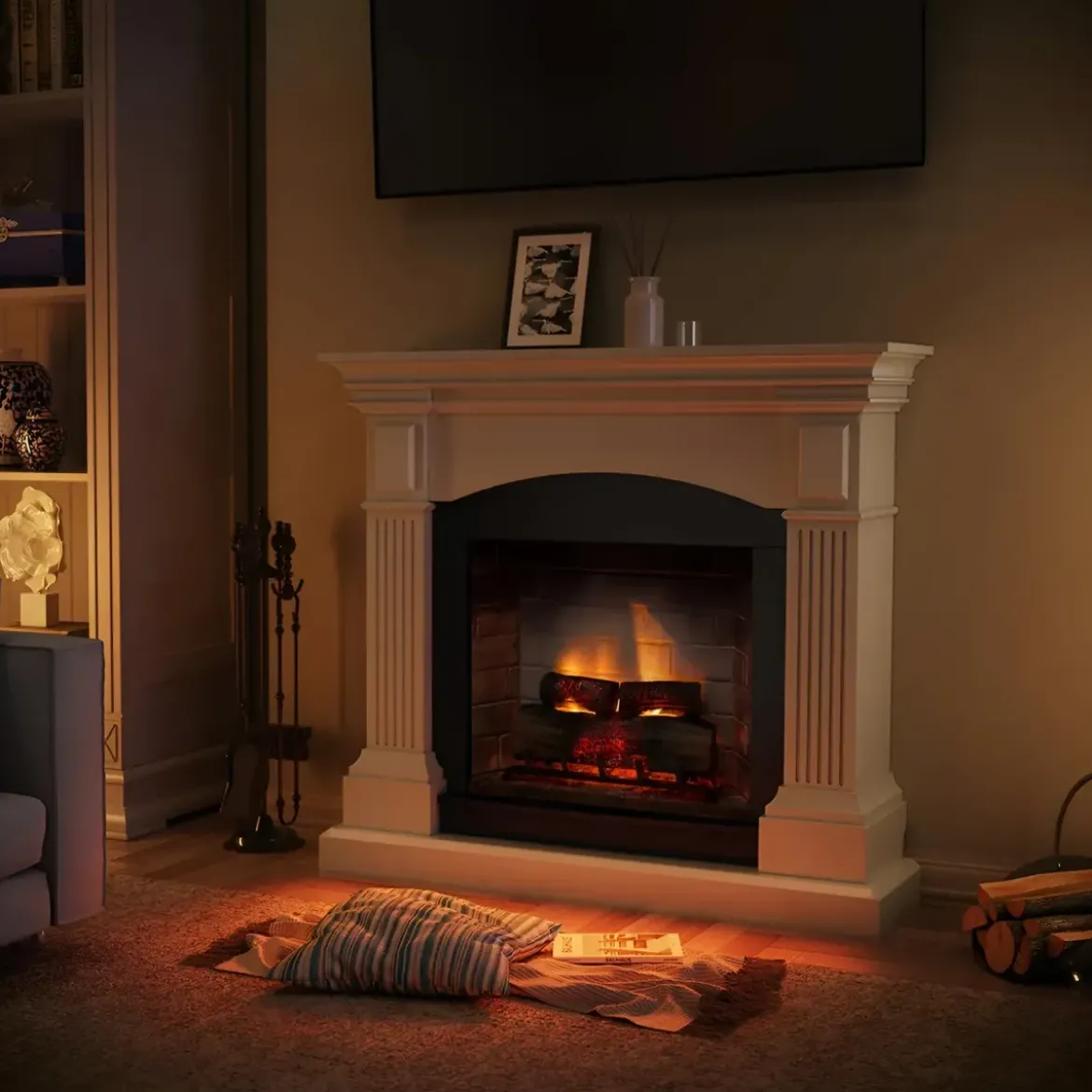 Camino Elettrico Tagu Magna PowerFlame2 1600w Bianco