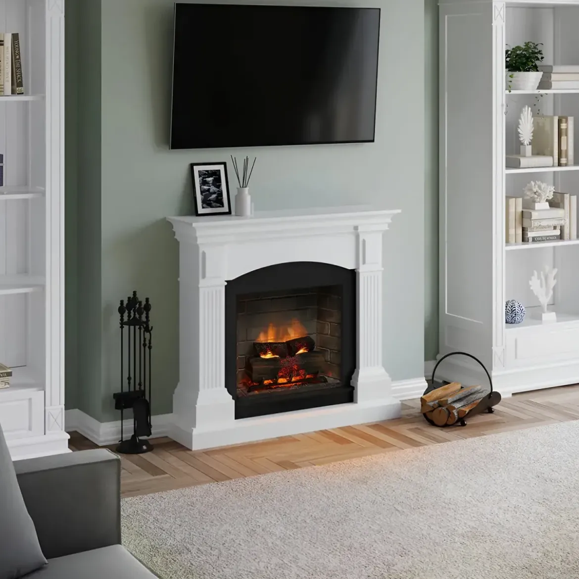 Camino Elettrico Tagu Magna PowerFlame2 1600w Bianco