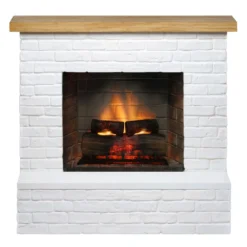 Camino Elettrico Tagu Rolf PowerFlame2 1600w Cemento Bianco