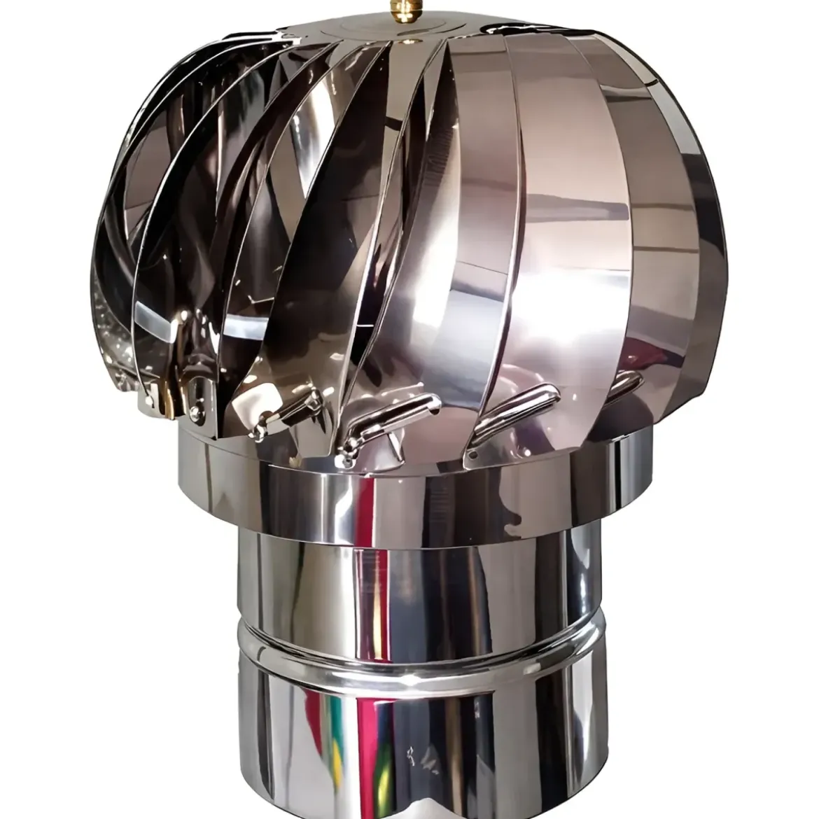 Camino Eolico Turbina Acciaio Inox 12 cm Aspiratore Comignolo Girevole