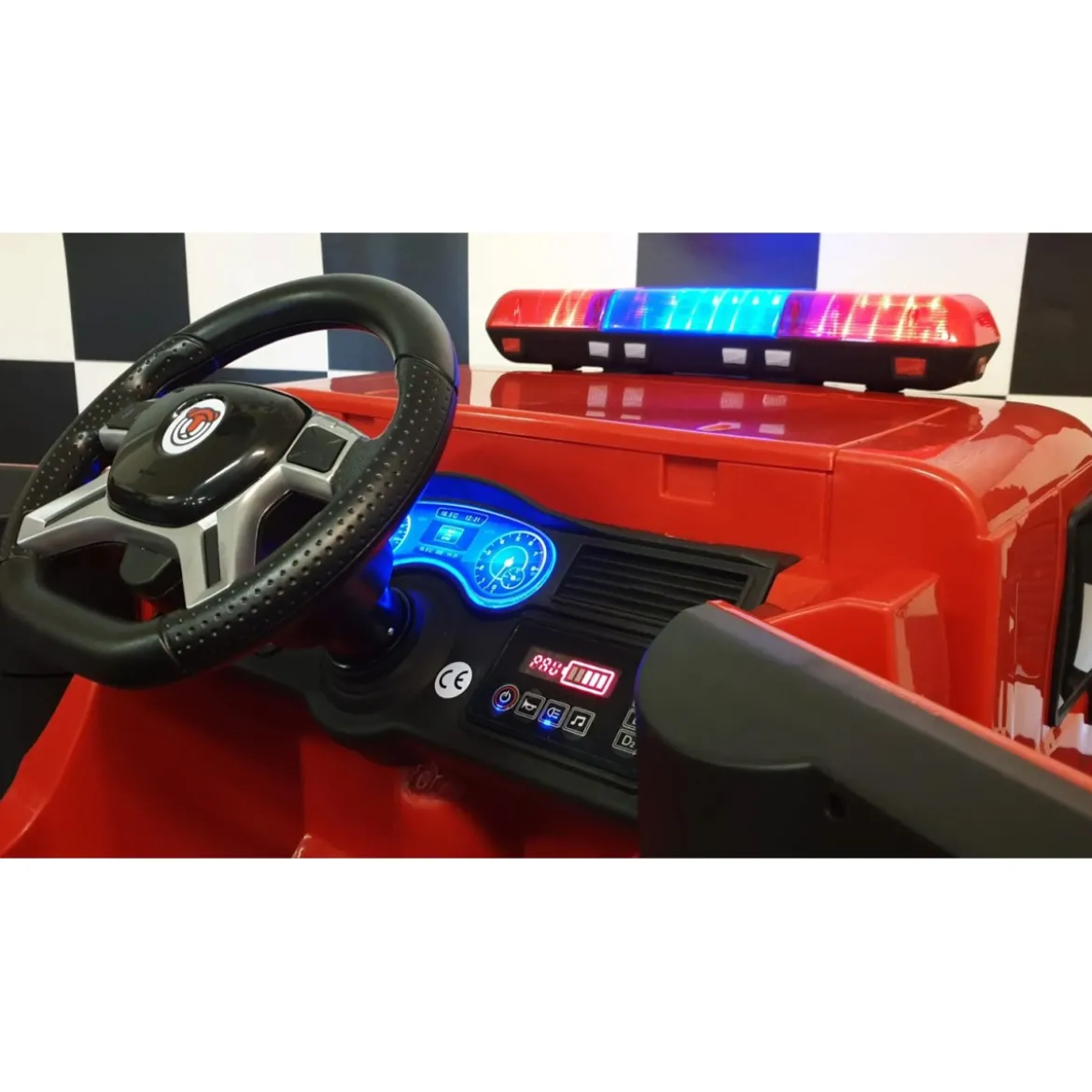 Camioncino dei Pompieri per Bambini 12V con Telecomando e Lampeggianti