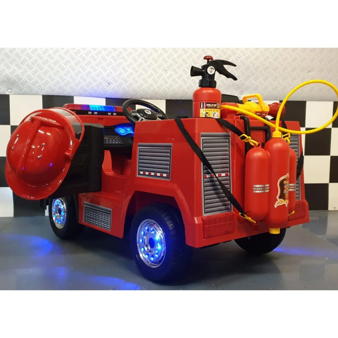 Camioncino dei Pompieri per Bambini 12V con Telecomando e Lampeggianti