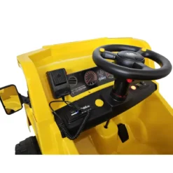 Camion Elettrico per Bambini Caterpillar 12V Giallo Cassone Ribaltabile