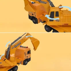 Camion Escavatore Giocattolo Scania Luci e Suoni con Braccio Mobile
