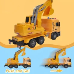 Camion Escavatore Giocattolo Scania Luci e Suoni con Braccio Mobile