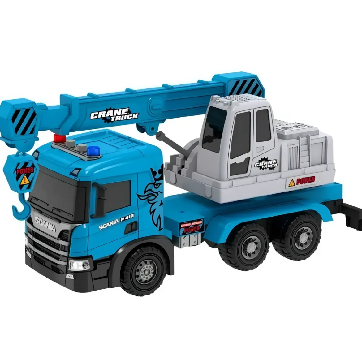 Camion Giocattolo con Gru a Frizione Scania Luci e Suoni Realistici