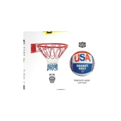 Canestro da Basket Regolamentare 46 cm Pallone Rete Set Pallacanestro Bambini