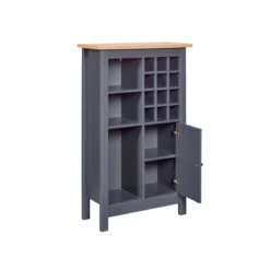 Cantinetta Antracite in rovere Porta Bottiglie 76,8x33x124,4 cm