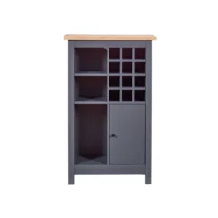 Cantinetta Antracite in rovere Porta Bottiglie 76,8x33x124,4 cm