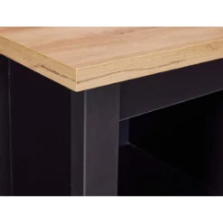 Cantinetta Credenza nera in rovere Porta Bottiglie 76,8x33x124,4 cm