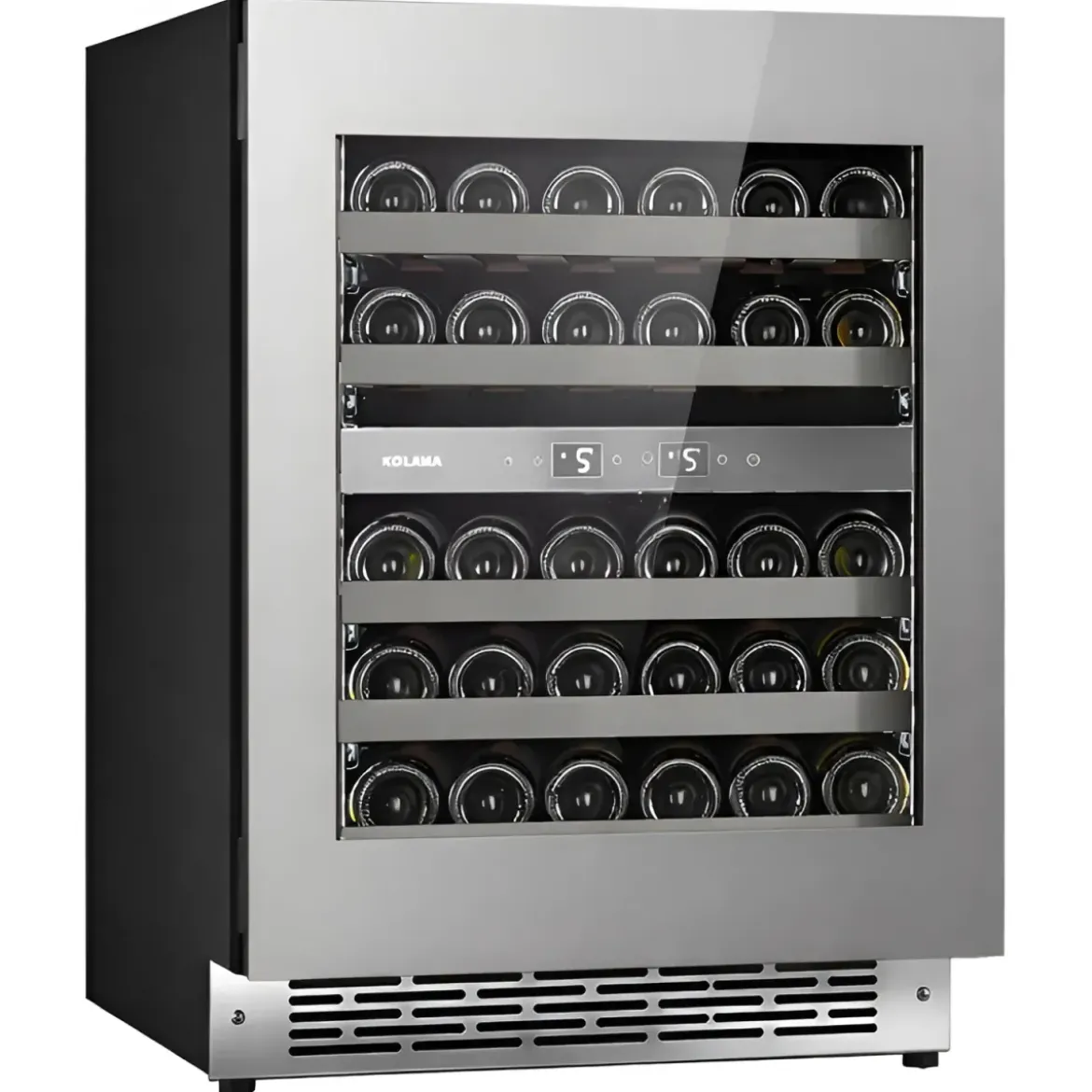 Cantinetta Vino a Incasso 36 Bottiglie Ventilata Classe F Inox LED