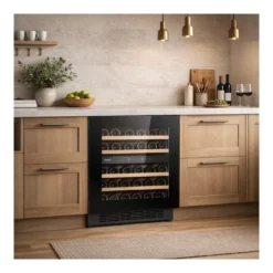 Cantinetta Vino a Incasso 36 Bottiglie Ventilata Classe F Nero LED