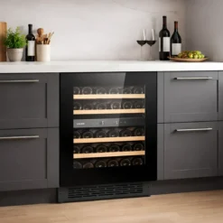 Cantinetta Vino a Incasso 36 Bottiglie Ventilata Classe F Nero LED