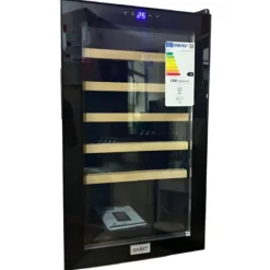 Cantinetta Vino Defrost 91L Nero Frigorifero con Ripiani e Luce LED