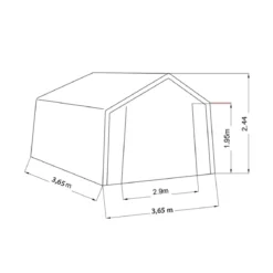 Capanno Gazebo PVC Rimessa per Attrezzi Giardino Arredo Impermeabile Capannone