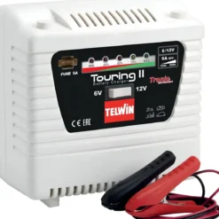 Caricabatteria Auto Moto 6/12V Portatile Bianco con Amperometro