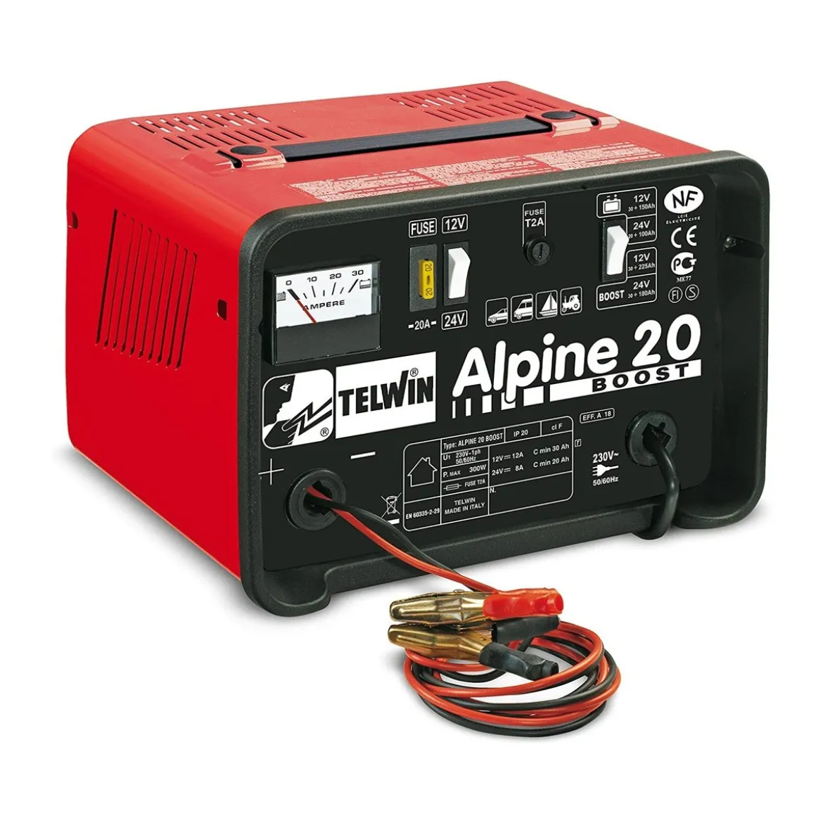 Caricabatterie Avviatore Portatile Ricarica Emergenza per Auto con Cavi Booster
