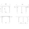Carport Auto Singolo Legno Abete Grezzo 360x512x230 cm con Copertura