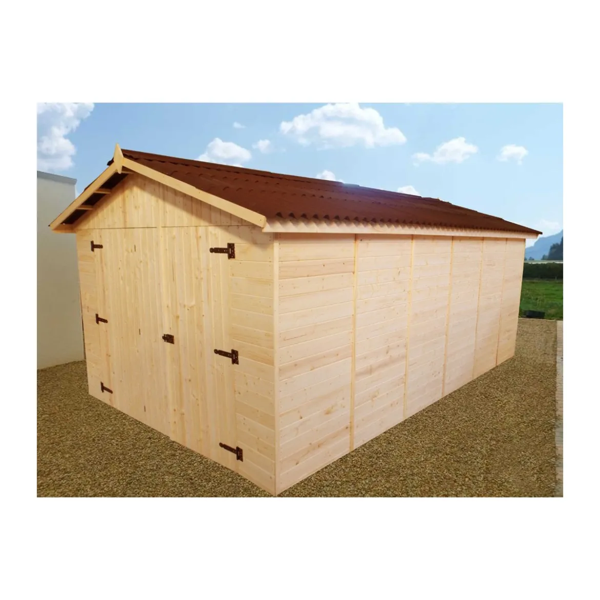 Carport Box Auto 3x5.2 in Legno 16 mm Moto Garage Casetta Ricovero per Attrezzi