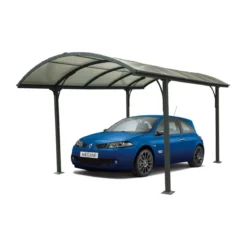 Carport in Alluminio 3x4.8 metri Policarbonato Gazebo Posto Auto Capanno Tettoia