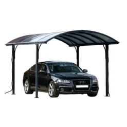 Carport in Alluminio 3x4.8 metri Policarbonato Gazebo Posto Auto Capanno Tettoia