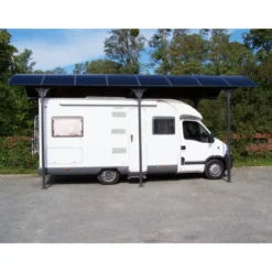 Carport in Alluminio 3.6x7.6 mt Policarbonato Posto Auto Tettoia Camper Furgoni