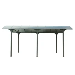 Carport in Alluminio 3.6x7.6 mt Policarbonato Posto Auto Tettoia Camper Furgoni